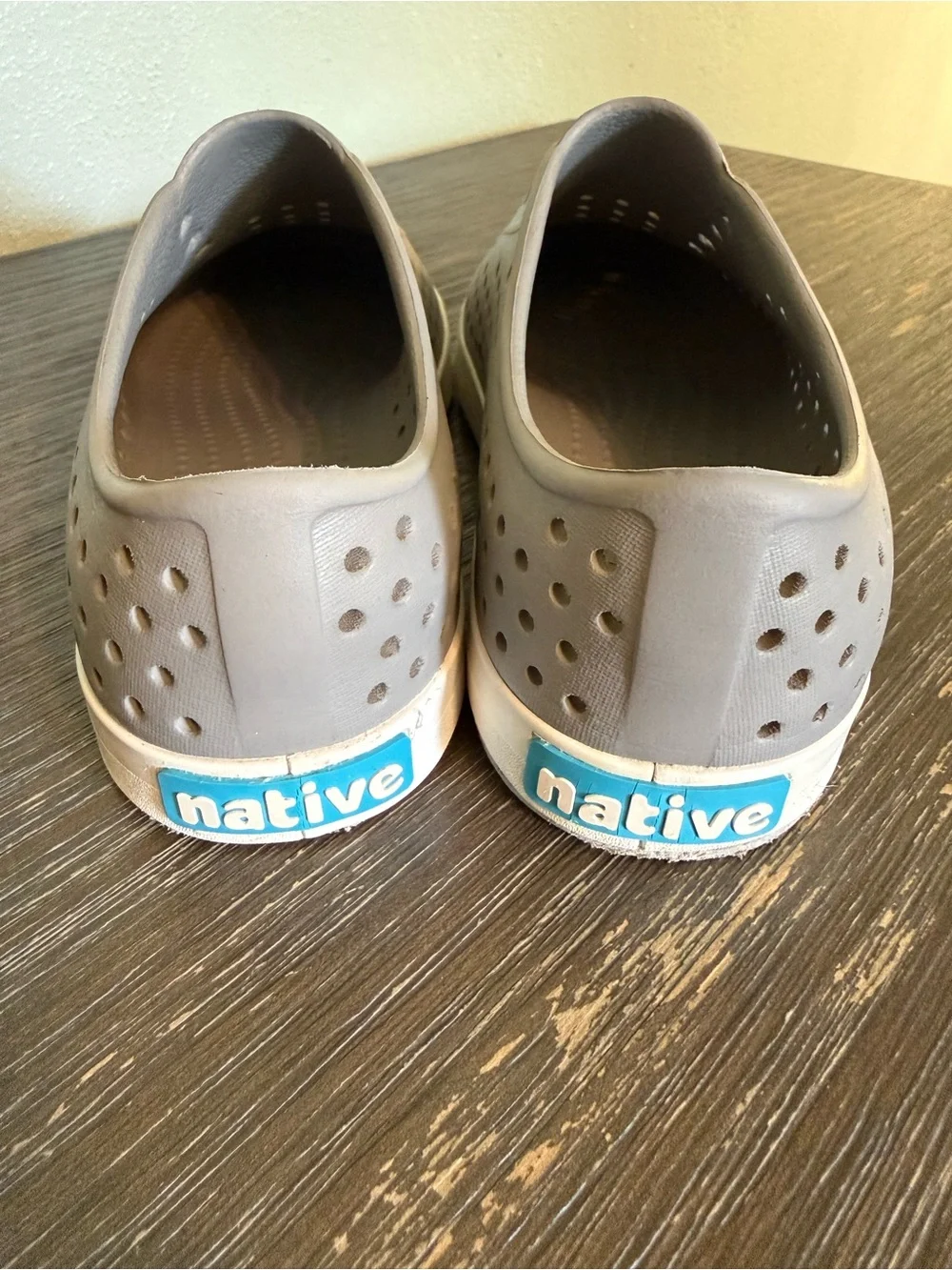 Native Jefferson Gray Slip-On Sneaker Sandals Big Kid Size 4 Outdoor Summer